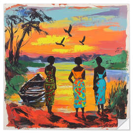 Autocolante decorativo African Sunset