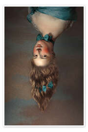 Kunstwerk Upside Down Girl - Jonas Loose