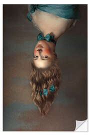 Wandsticker Upside Down Girl