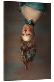 Tableau en bois Upside Down Girl - Jonas Loose