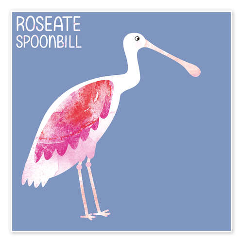 Póster Roseate Spoonbill