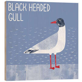 Wood print Black Headed Gull - Nic Squirrell