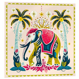 Acrylic print Royal Elephant under Palm trees - Taika Tori