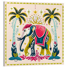 Aluminium print Royal Elephant under Palm trees - Taika Tori