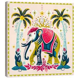 Obraz na płótnie Royal Elephant under Palm trees - Taika Tori