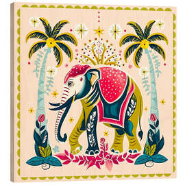 Puutaulu Royal Elephant under Palm trees - Taika Tori