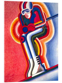 Acrylglas print Vintage skier