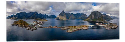 Gallery print Lofoten Panorama with Rainbow