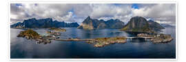 Wall print Lofoten Panorama with Rainbow - Achim Thomae