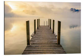 Cuadro de aluminio Jetty on the lake at sunrise