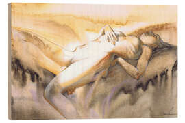 Tableau en bois Melody of Feminine Lines - Samira Yanushkova