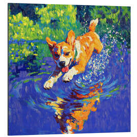 Magnettafel Rennender Hund