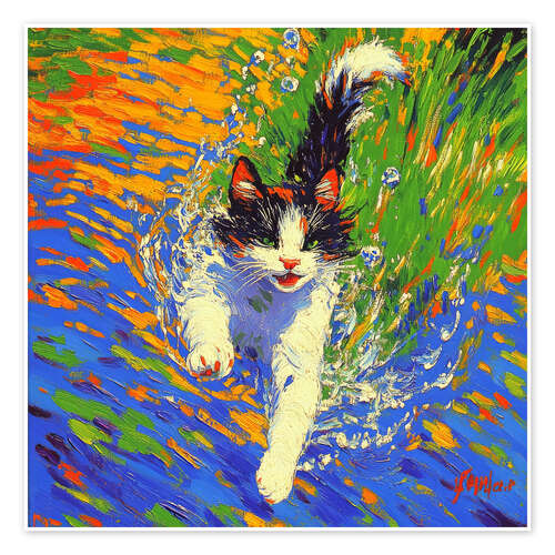 Juliste Diving Cat