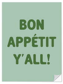 Sticker mural Bon Appétit, Y'all! - apricot and birch