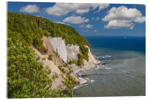 Tableau en verre acrylique Chalk cliffs in Jasmund National Park in summer