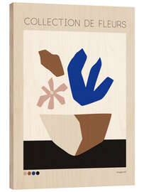 Wood print Collection De Fleurs No 3 - treechild