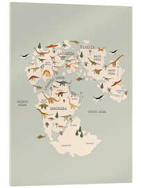 Acrylic print Dino Map - treechild