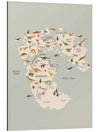 Aluminiumsbilde Dino Map - treechild
