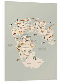 Quadro em PVC Dino Map - treechild