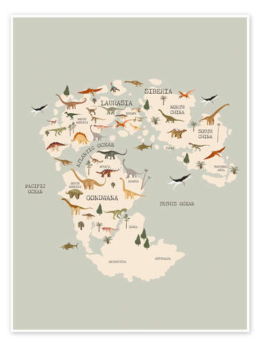 Poster Atlas der Dinosaurier