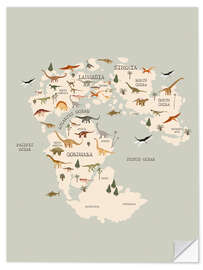 Wandsticker Atlas der Dinosaurier