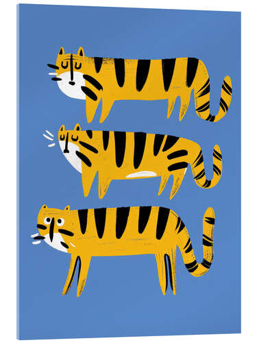 Acrylic print Funky Tigers