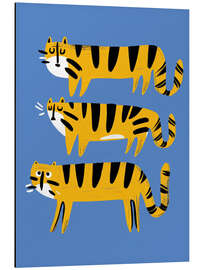 Obraz na aluminium Funky Tigers - treechild