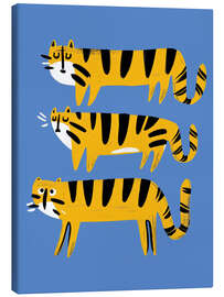 Canvas print Funky Tigers - treechild