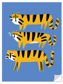 Wandsticker Funky Tigers - treechild