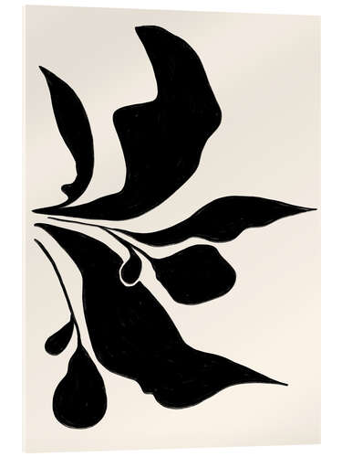 Akryylilasitaulu Black Leafs No 2