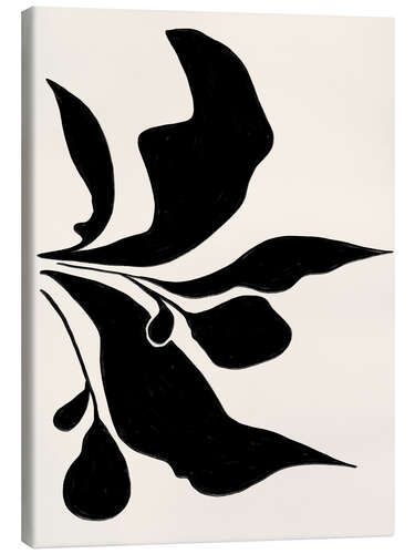 Leinwandbild Black Leafs No 2
