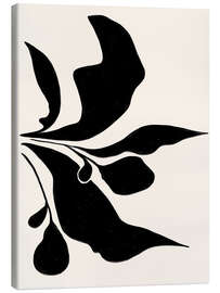 Canvas print Black Leafs No 2