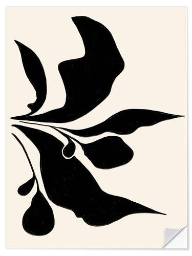 Vinilo para la pared Black Leafs No 2