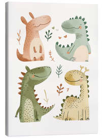 Canvas print Cute Dinosaurs - treechild