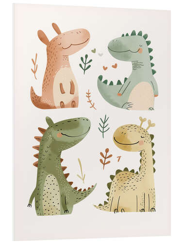 Quadro em PVC Cute Dinosaurs