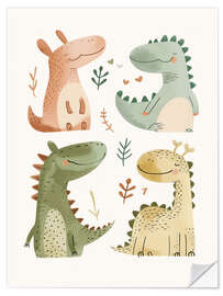 Wandsticker Süße Dinosaurier - treechild