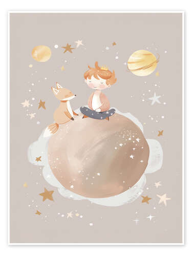 Poster Planet der Träume - Kind und Fuchs
