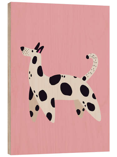 Wood print Funky Dog