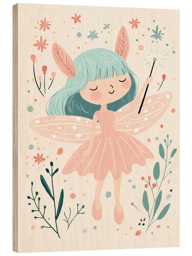 Wood print Forest Fairy