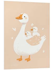 Hartschaumbild Gänse-Mama - treechild