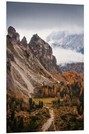 Hartschaumbild Stimmungsvolle Dolomiten