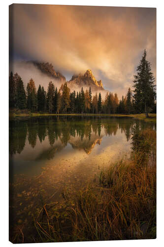 Lienzo Magnificent sunset in the Dolomites