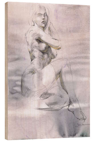 Hout print Vulnerable Beauty