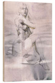 Hout print Vulnerable Beauty