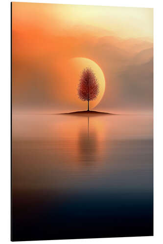 Aluminium print Tree in the Sun
