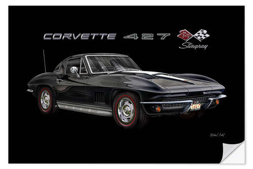 Wall sticker 1967 Corvette 427 Stingray