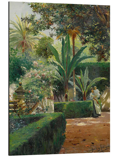 Tableau en aluminium A Garden in Seville - Manuel García y Rodríguez, 1913