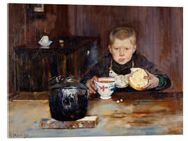 Akrylbillede Errand-Boy Drinking Coffee - Christian Krohg