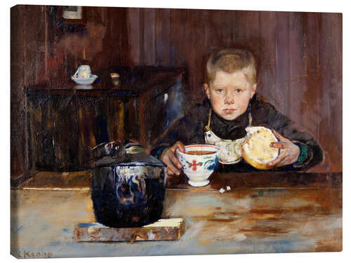 Canvas print Errand-Boy Drinking Coffee