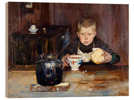 Trätavla Errand-Boy Drinking Coffee - Christian Krohg